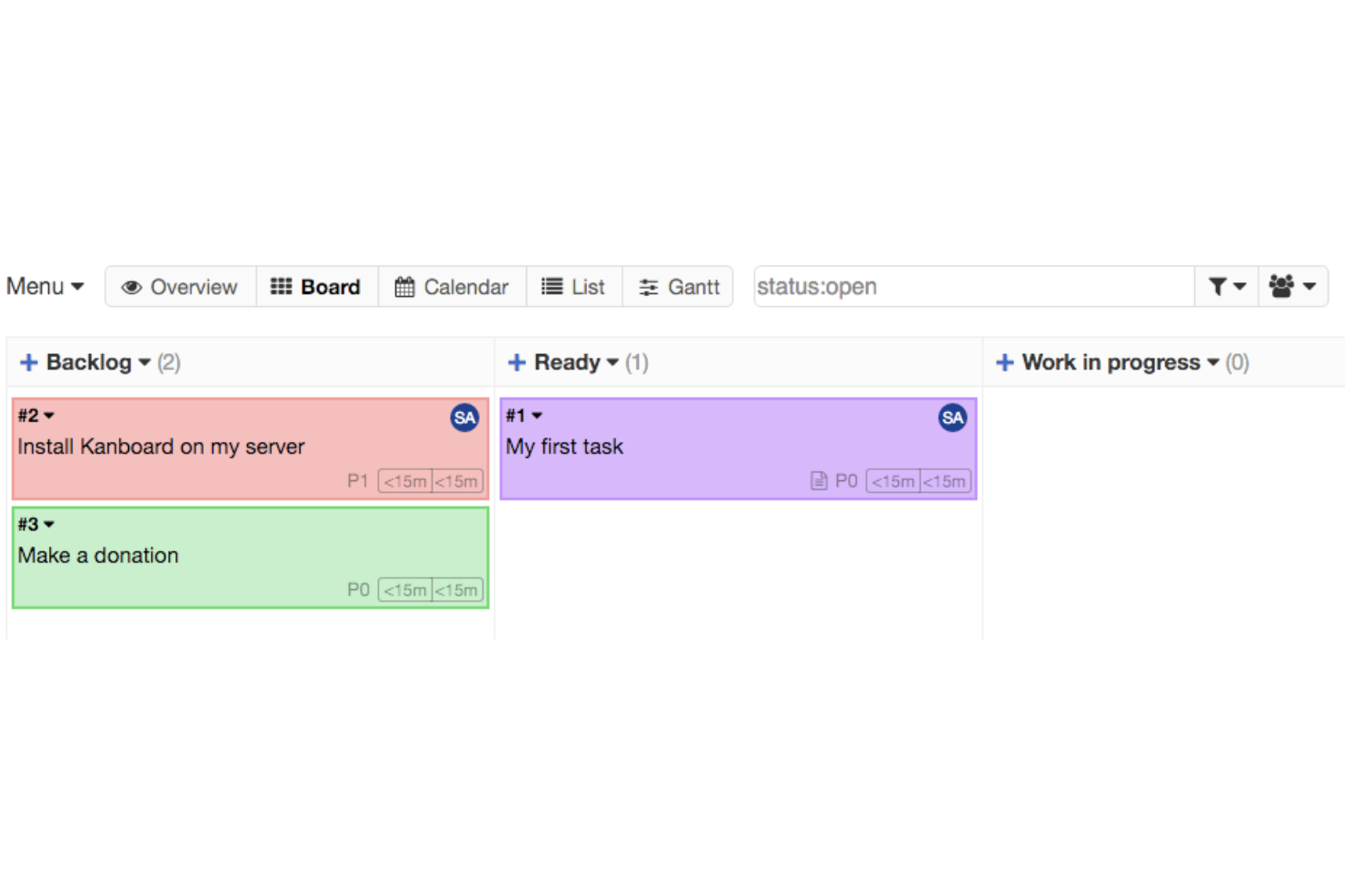Kanboard screenshot - Le 10 Migliori Bacheche Kanban Gratuite nel 2026