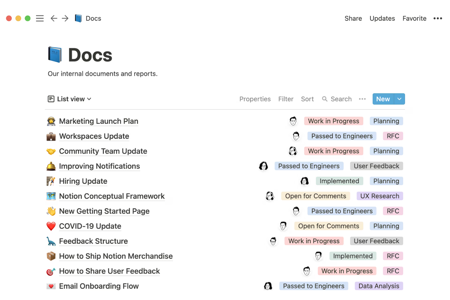 Notion screenshot - Le 10 migliori soluzioni software per basi di conoscenza nel 2026