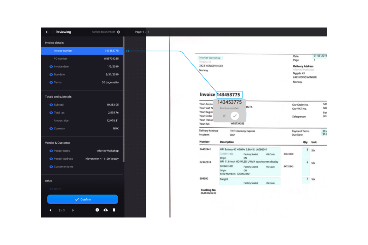 Rossum.ai screenshot - I 10 migliori software di gestione dei documenti basati sull’IA recensiti nel 2026