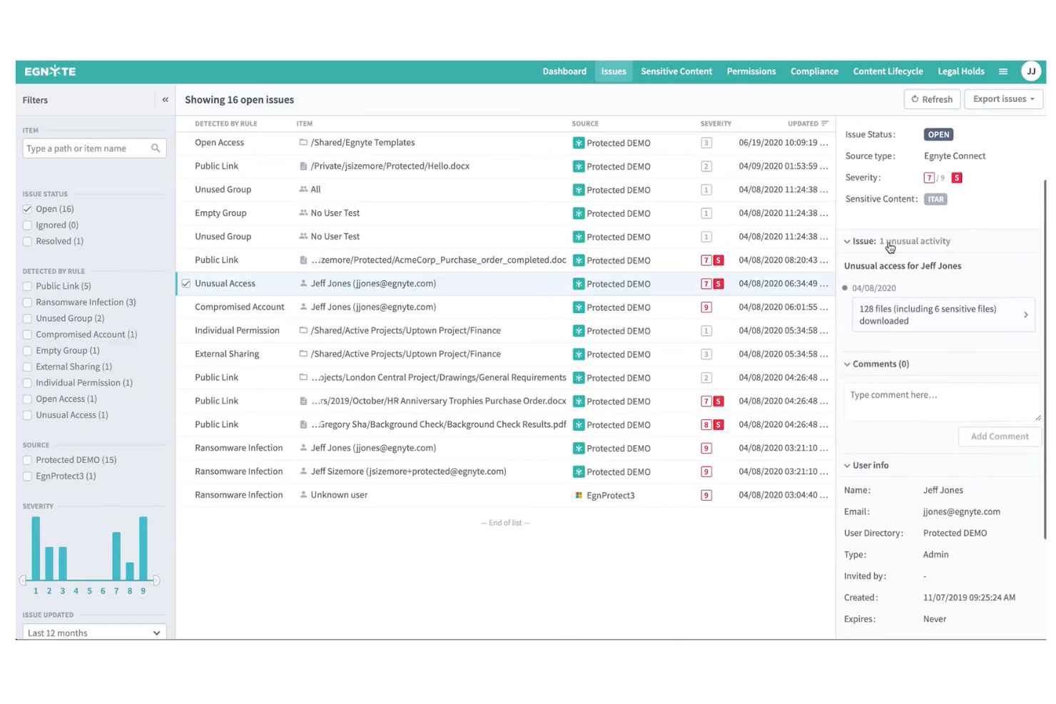 Egnyte screenshot - 10 migliori alternative a OneDrive per il 2026