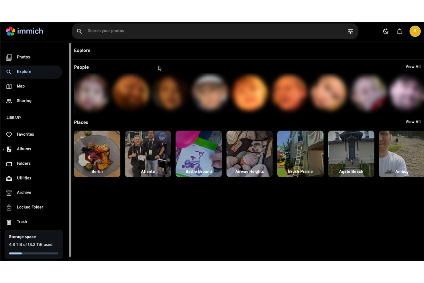 Immich screenshot - 20 alternative a Nextcloud selezionate per il 2026 con le migliori funzionalità e usi