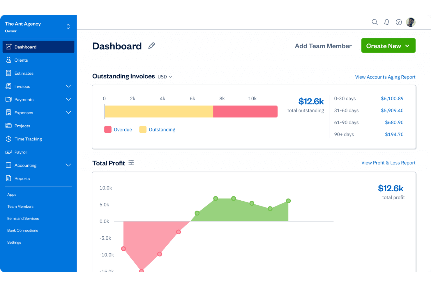 FreshBooks screenshot - Le 10 Migliori Soluzioni per il Monitoraggio delle Spese di Progetto per il 2026