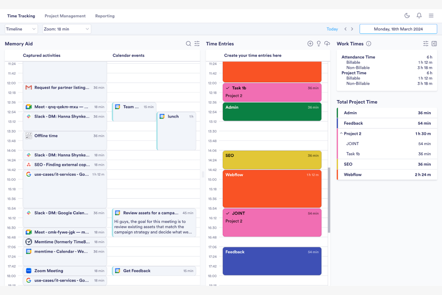 Memtime screenshot - Le 10 migliori soluzioni di software per il monitoraggio del tempo per sviluppatori recensite nel 2026
