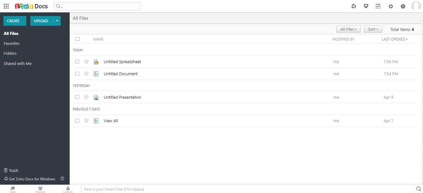 Zoho WorkDrive screenshot - I 10 migliori software di gestione documentale per piccole imprese 2026
