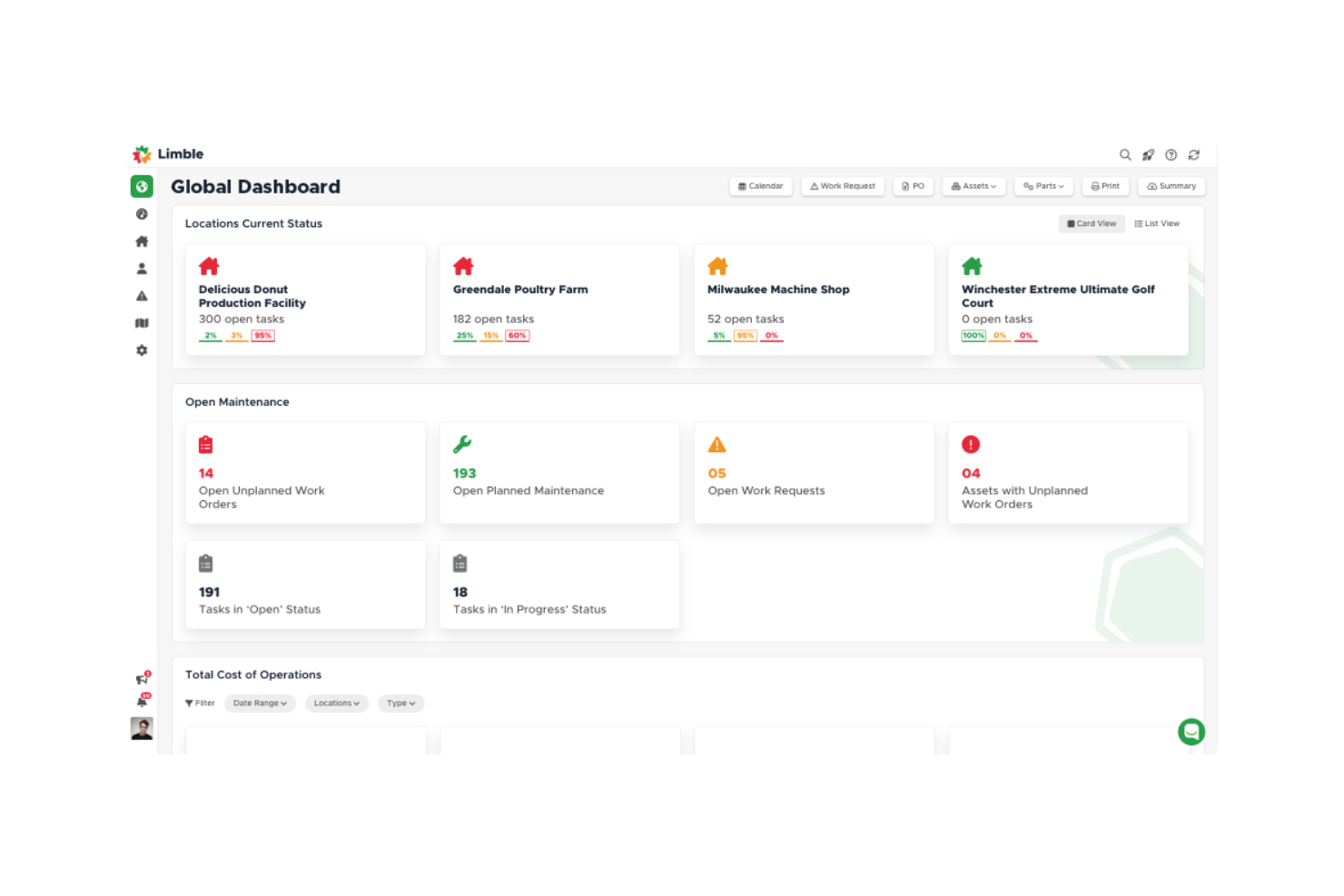 Limble screenshot - I 10 migliori software di gestione progetti per strutture del 2026