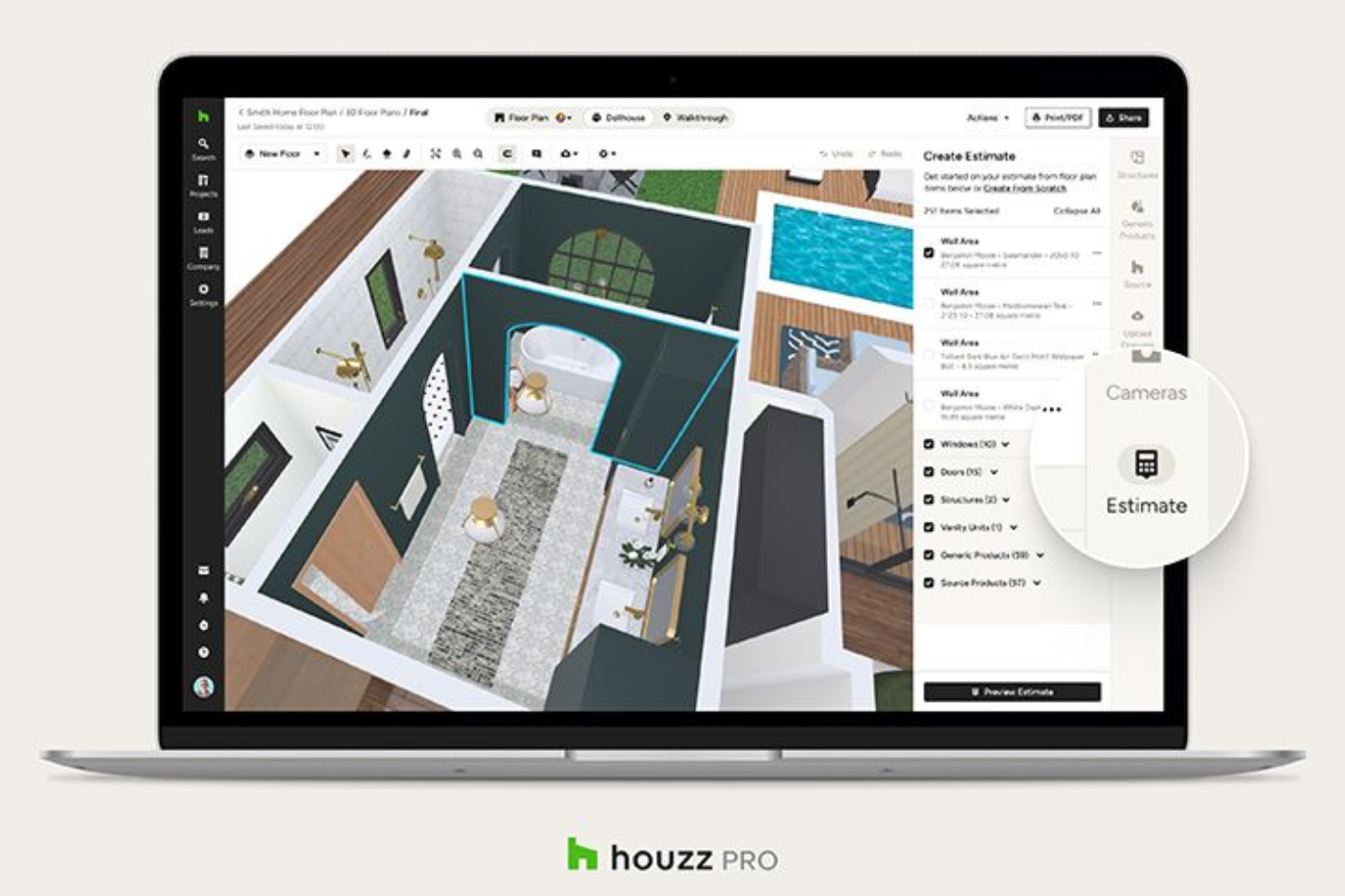 Houzz Pro screenshot - Le 10 migliori soluzioni per il monitoraggio del tempo per architetti recensite nel 2026
