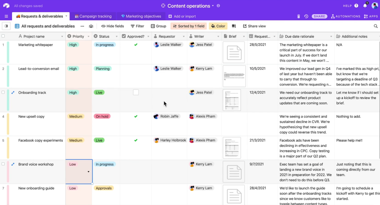 Airtable screenshot - 10 Migliori Strumenti di Collaborazione AI Recensiti nel 2026