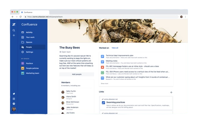 Confluence screenshot - I 10 migliori software per la documentazione dei processi recensiti nel 2026