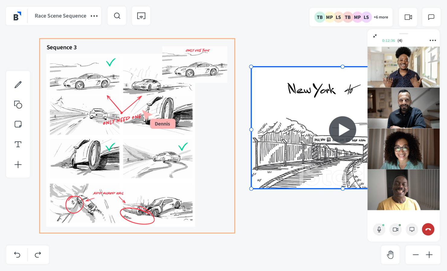 Bluescape screenshot - Le 10 migliori piattaforme di collaborazione visiva recensite nel 2026
