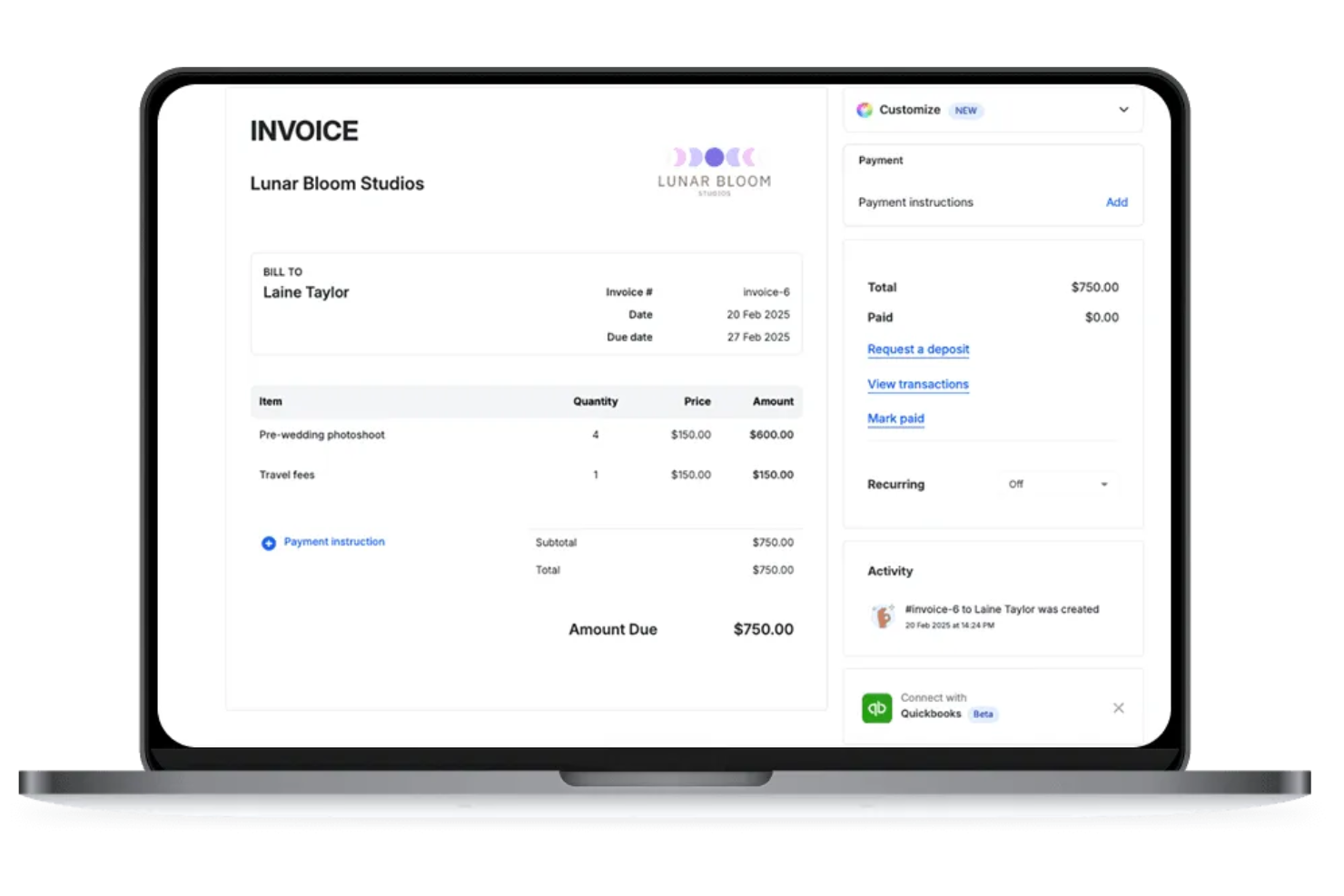 Bookipi screenshot - I 10 Migliori Software di Fatturazione nel 2026