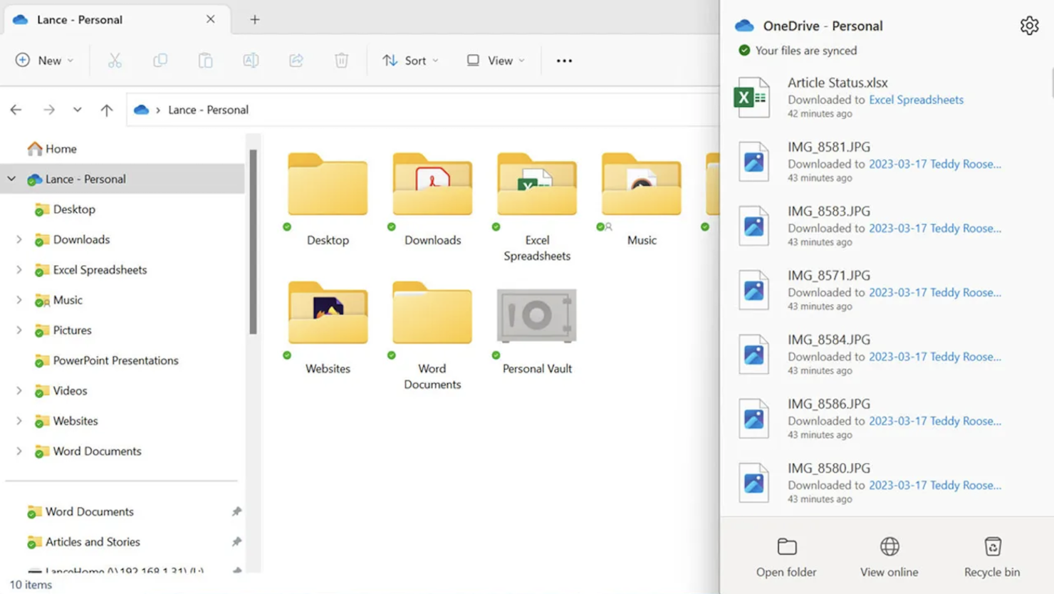 Microsoft OneDrive screenshot - I 10 migliori software di gestione documentale per piccole imprese 2026