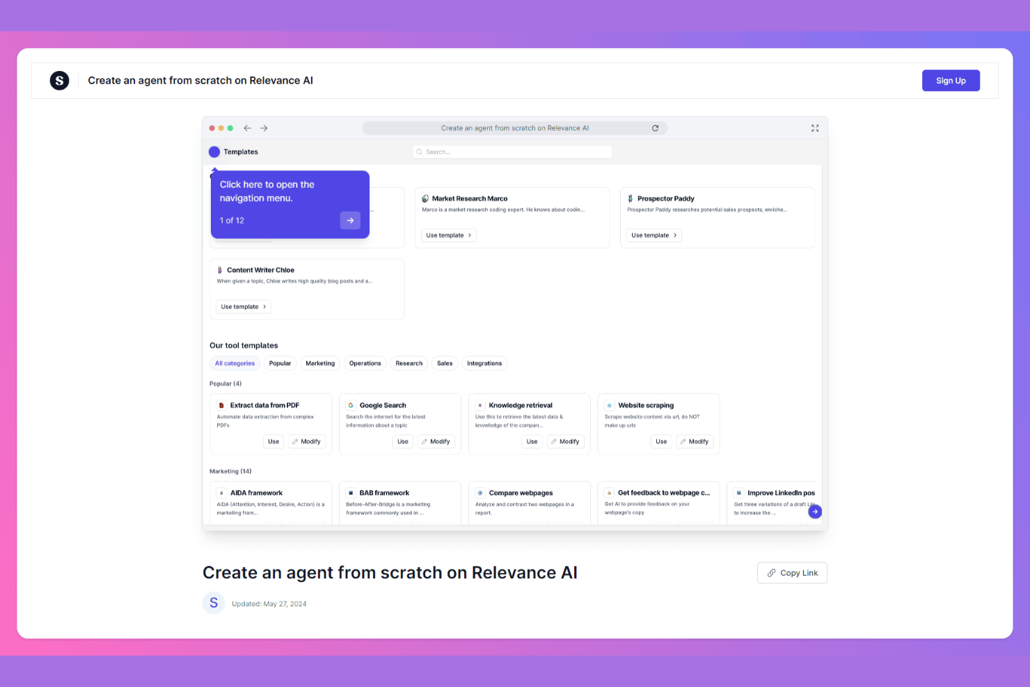 Relevance AI screenshot - I 10 migliori strumenti di orchestrazione dell’IA recensiti nel 2026