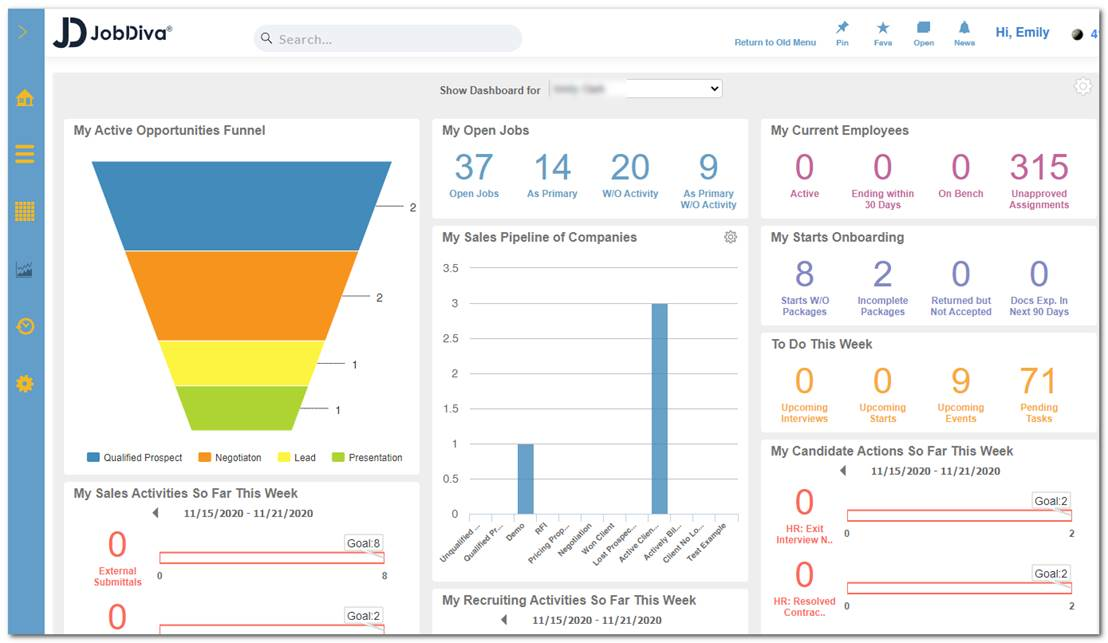 JobDiva screenshot - I 10 migliori software per agenzie di collocamento recensiti nel 2026
