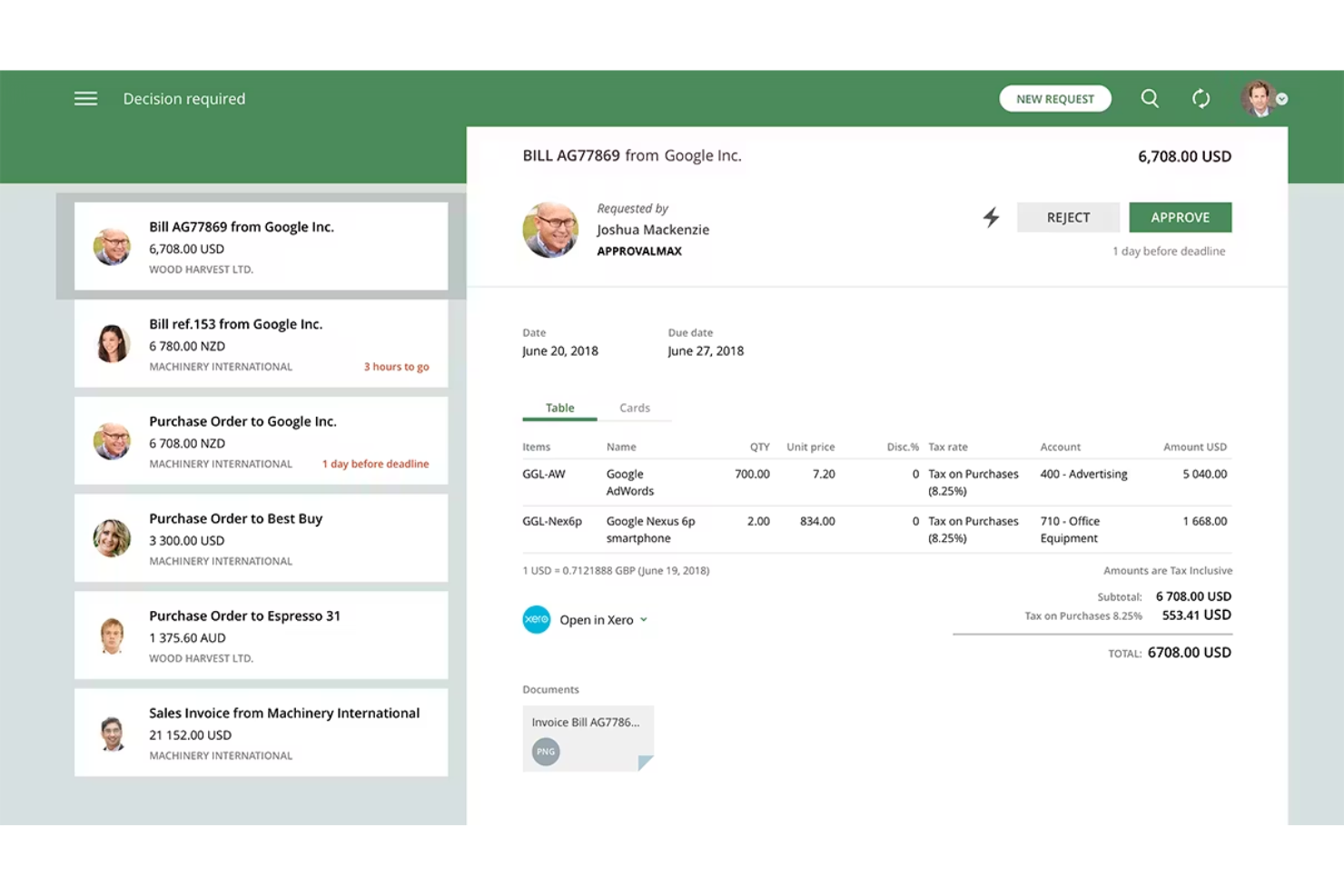 Approval Max screenshot - I 10 migliori software per l’approvazione delle fatture per il 2026