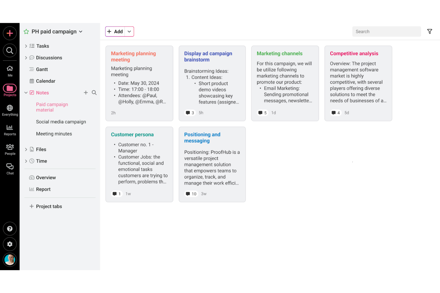 ProofHub screenshot - 10 Migliori Strumenti di Collaborazione per Team Remoti nel 2026