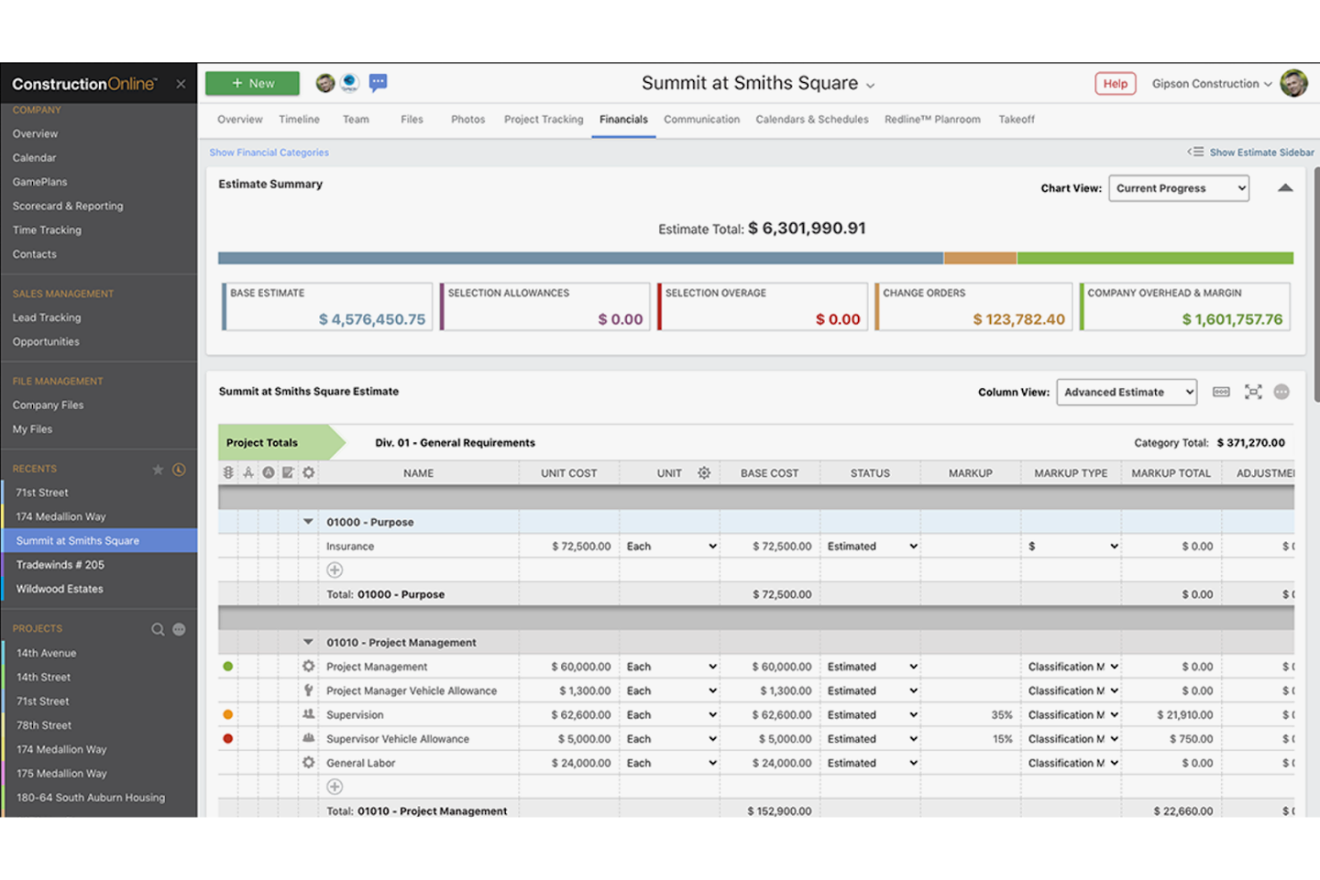 ConstructionOnline screenshot - Le 10 Migliori Soluzioni Software per la Collaborazione nel Settore Edile Recensite 2026