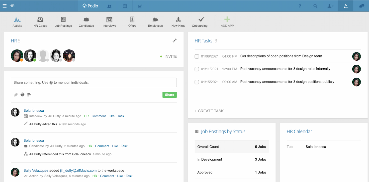 Podio screenshot - 19 migliori alternative a Paymo recensite nel 2026