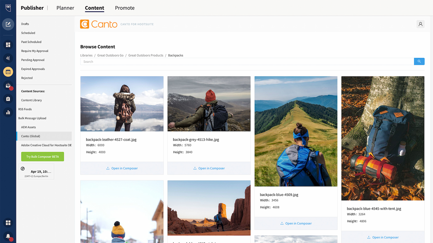 Canto screenshot - I 10 migliori software di gestione delle risorse digitali per il marketing 2026