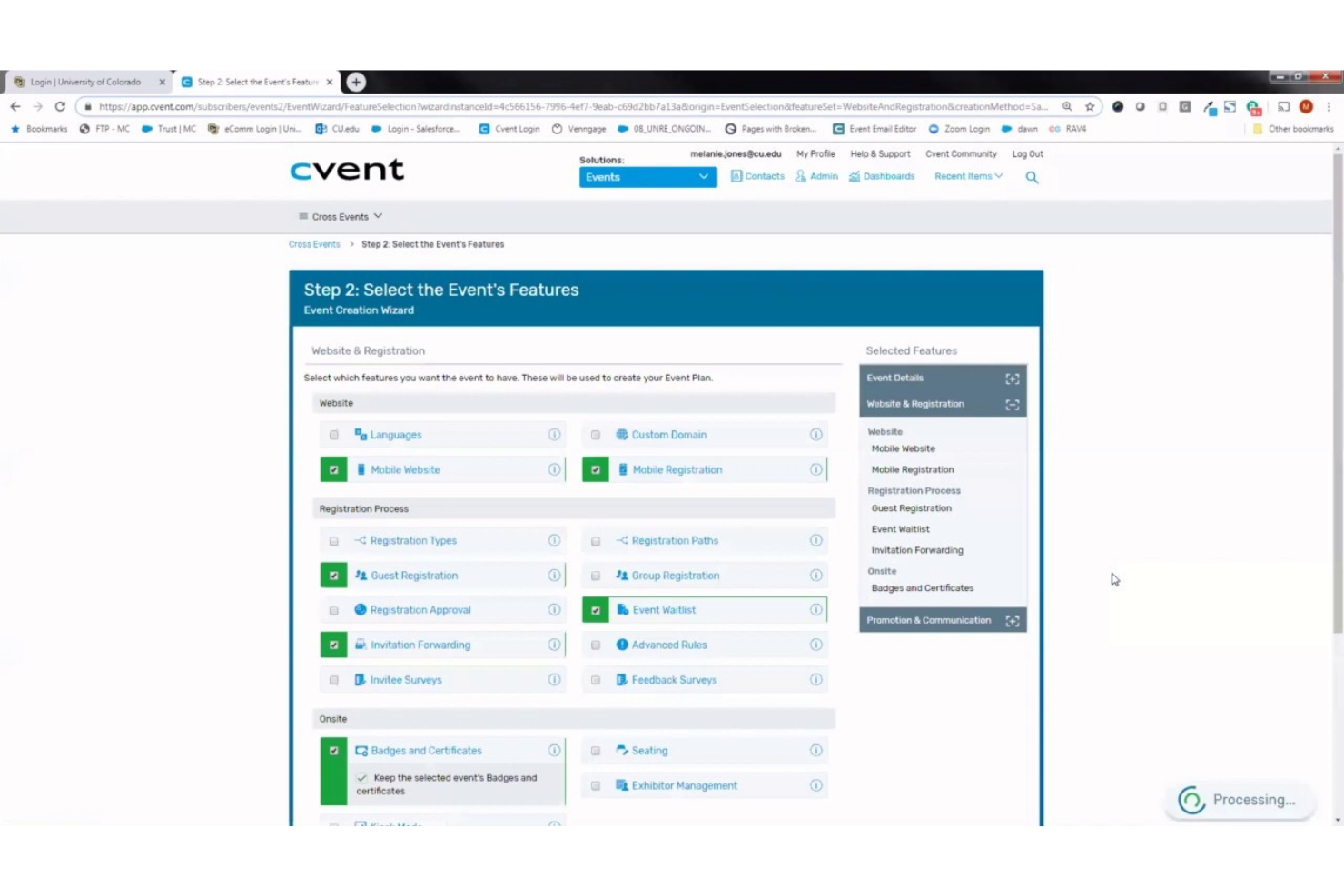 Cvent screenshot - I 10 migliori software per la gestione dei progetti di eventi del 2026