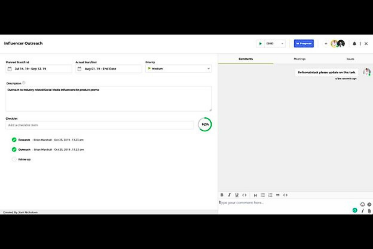 nTask screenshot - Le 10 migliori strumenti per la produttività recensiti per il 2026
