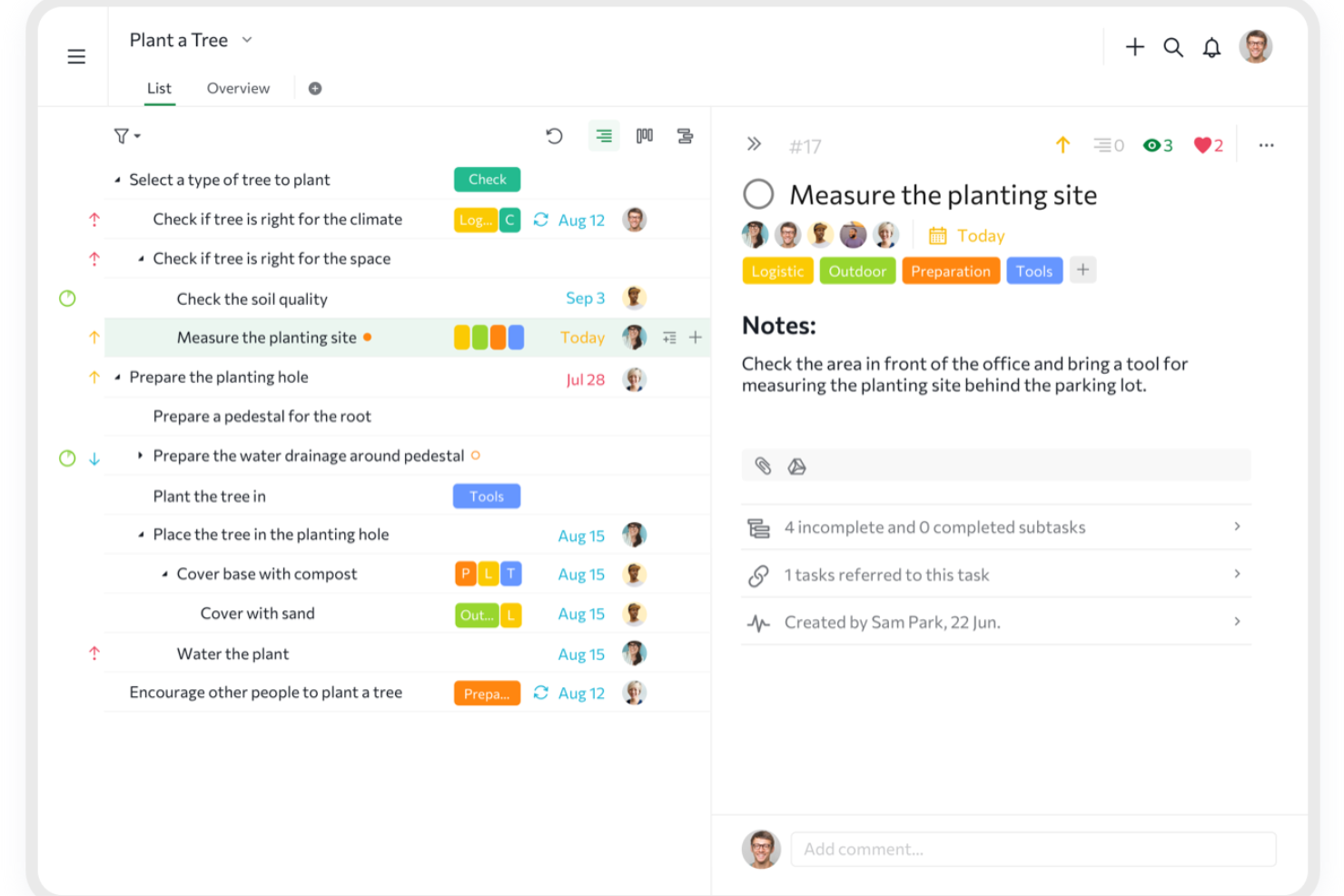 Quire screenshot - Le 10 Migliori Strumenti di Gestione Progetti da Remoto Recensiti per il 2026