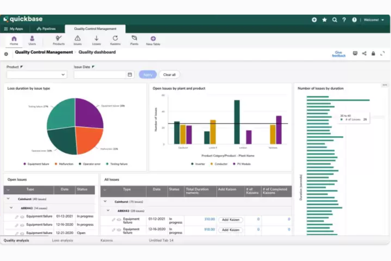 Quickbase screenshot - 10 Migliori Strumenti di Pianificazione dei Progetti per Team nel 2026