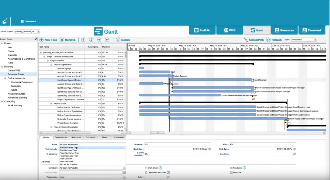 RationalPlan screenshot - Microsoft Project per Mac OS: 10 alternative e soluzioni
