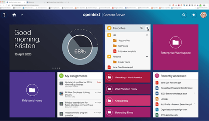 OpenText screenshot - I 10 migliori sistemi di gestione documentale recensiti per il 2026