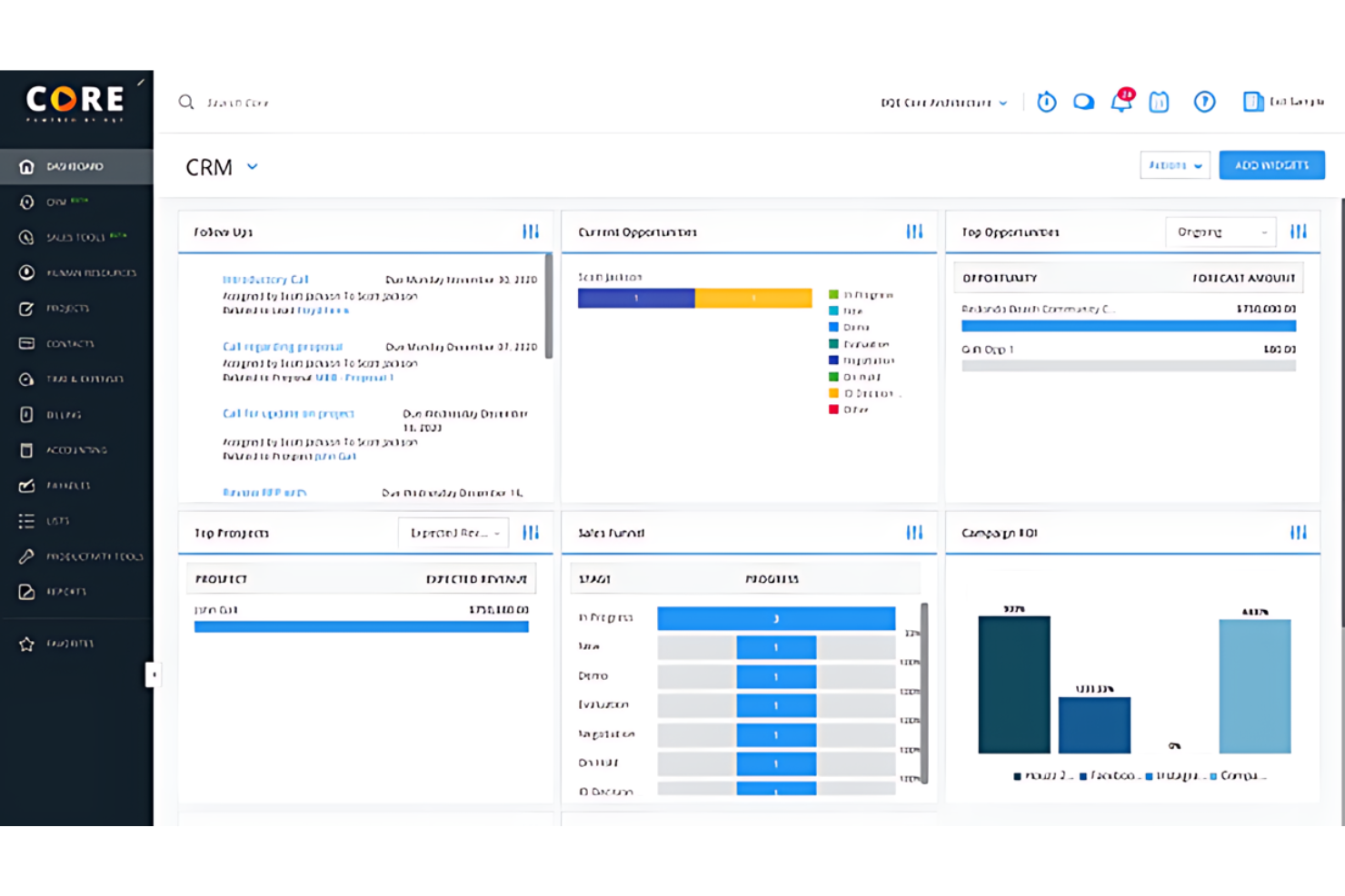 BQE Core screenshot - I 10 migliori software di gestione delle risorse per consulenti 2026