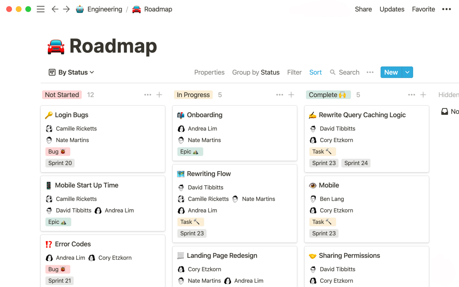 Notion screenshot - I 10 migliori software di gestione dei progetti per ingegneri nel 2026