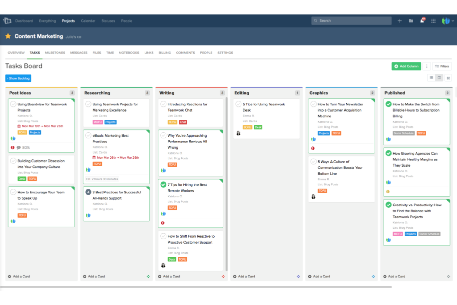 Teamwork.com screenshot - I 10 Migliori Software di Gestione Progetti per Architetti nel 2026