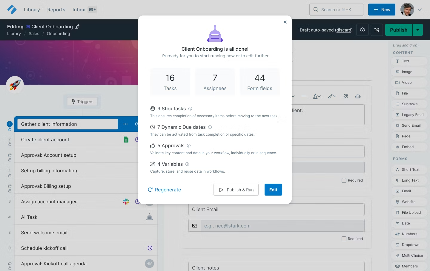 Process Street screenshot - Le 10 migliori soluzioni per la gestione dei flussi di lavoro nel 2026