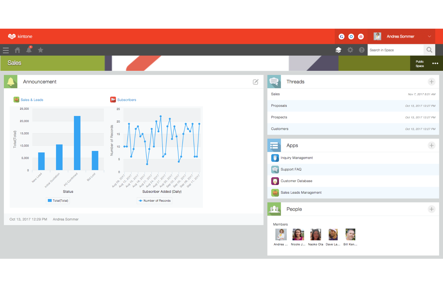 Kintone screenshot - Ho Provato 10 Software di Gestione Attività: Ecco Cosa Funziona nel 2026