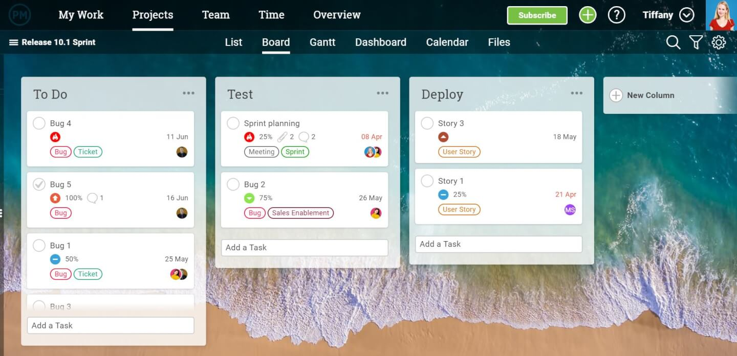 ProjectManager screenshot - Le 10 migliori soluzioni Kanban per ridurre i tempi di consegna nel 2026