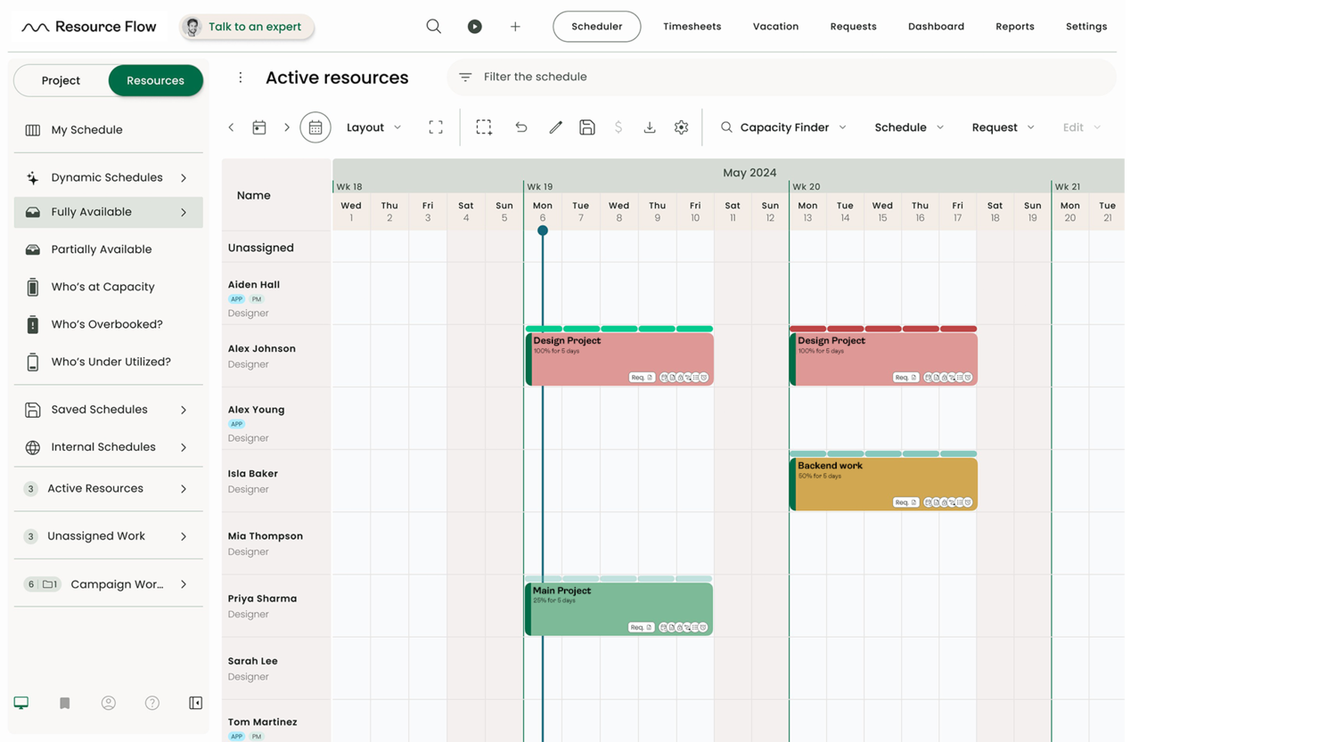 Hub Planner by Milient screenshot - Le 10 Migliori Soluzioni Software per la Pianificazione della Capacità per il 2026