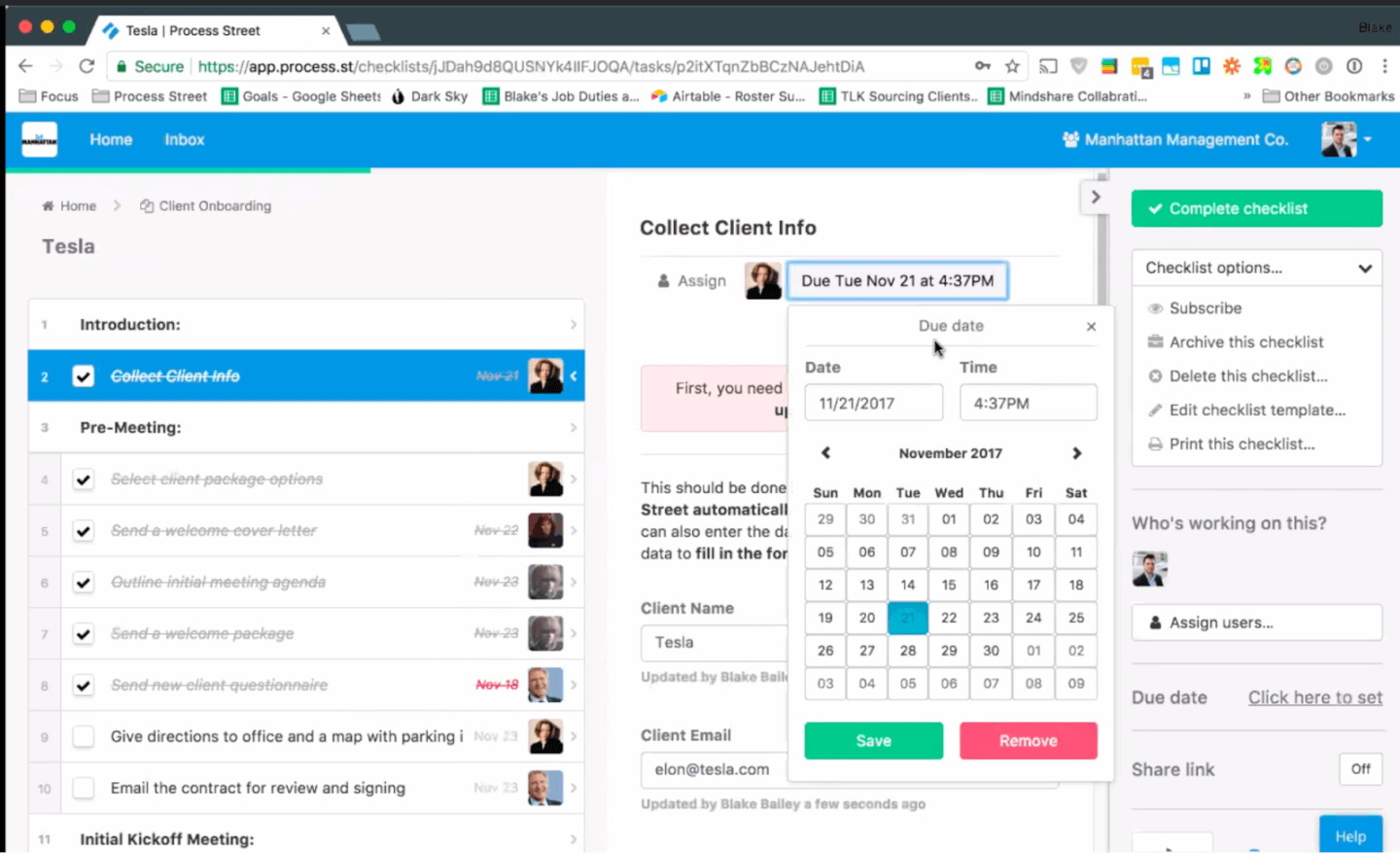 Process Street screenshot - I 10 migliori software per la gestione agile dei progetti recensiti per il 2026