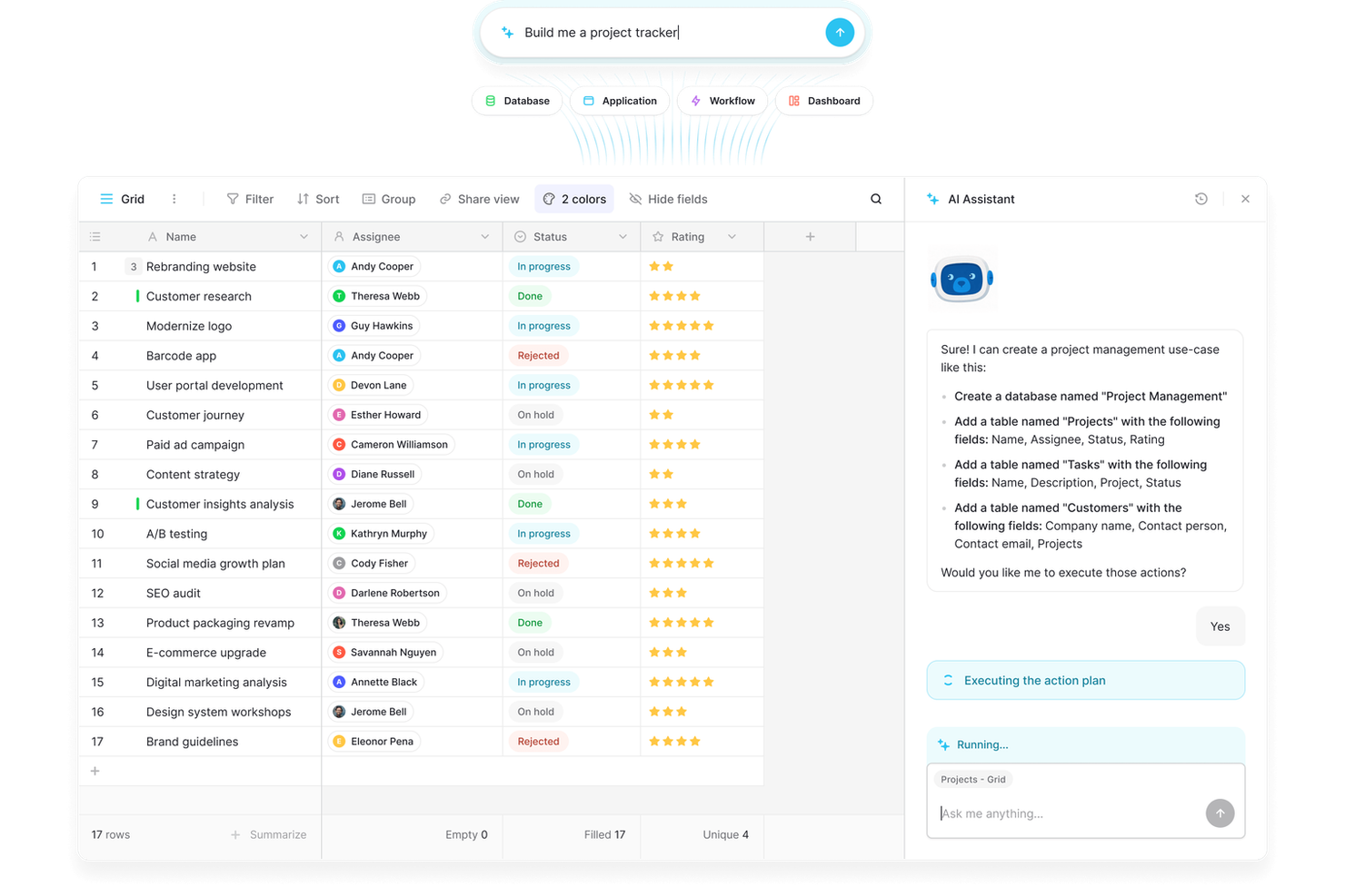 Baserow screenshot - 10 alternativas a FileMaker para 2026