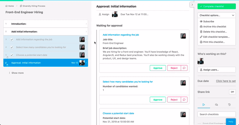 Process Street screenshot - 10 Migliori Soluzioni Software Per Flussi Di Lavoro Di Approvazione Nel 2026
