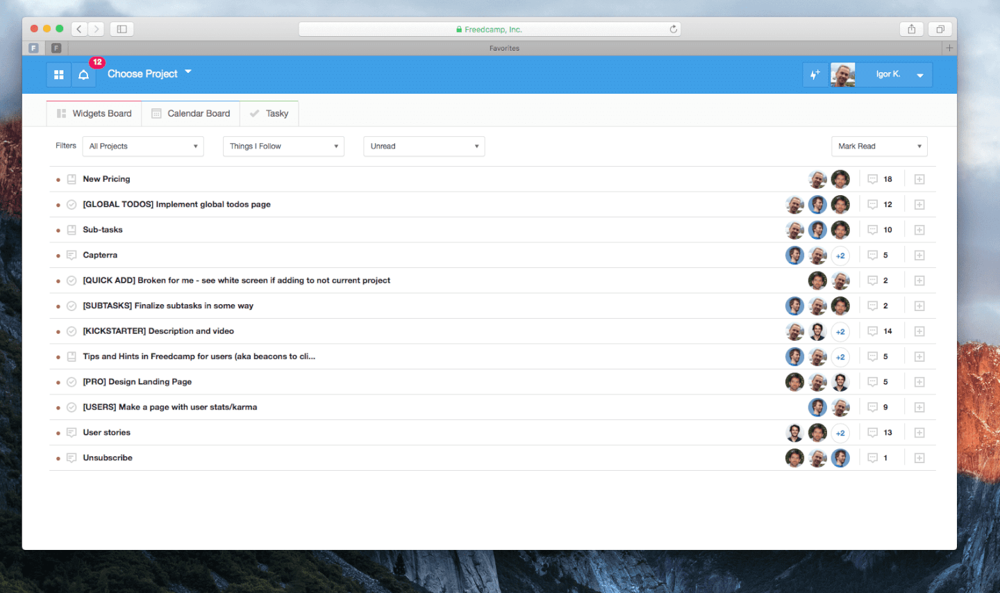 Freedcamp screenshot - Le 10 migliori alternative e concorrenti a Basecamp nel 2026