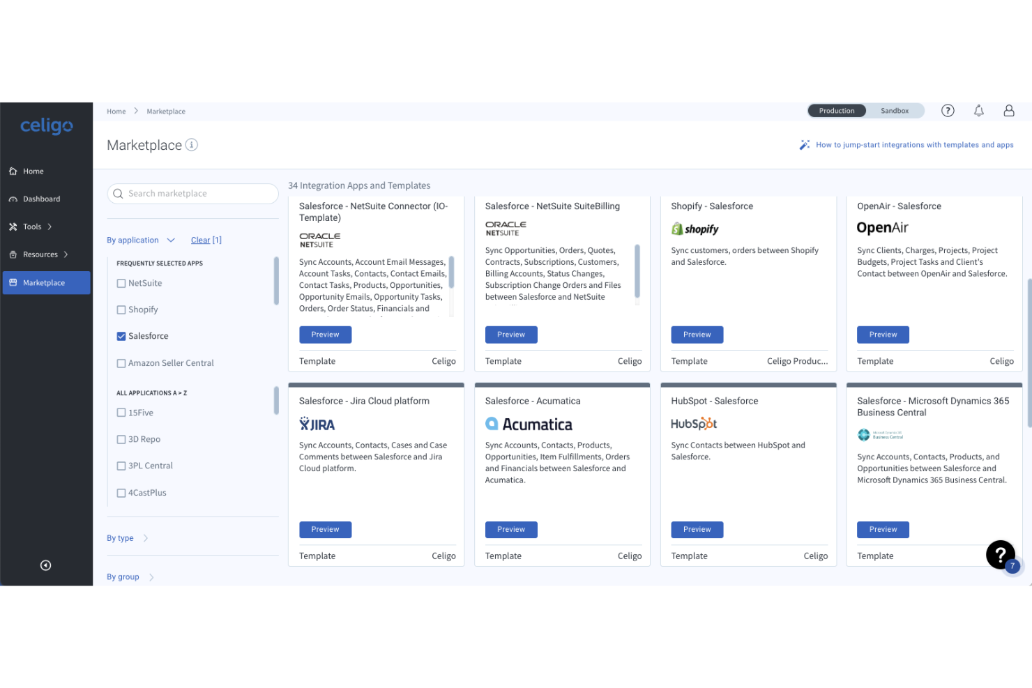 Celigo screenshot - Las 10 mejores alternativas a Jitterbit en 2026