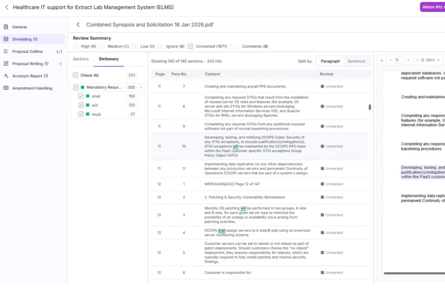 VisibleThread screenshot - 18 mejores programas para solicitudes de propuestas (RFP) en 2026