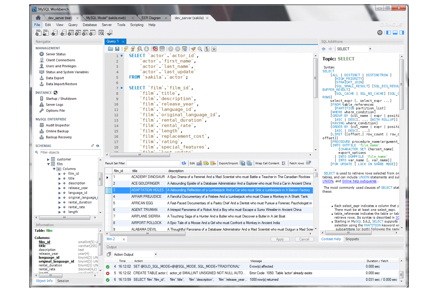 MySQL screenshot - 14 Mejores Alternativas a Caspio en 2026
