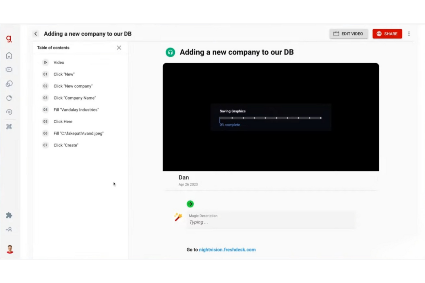 Guidde screenshot - Die 10 besten Scribe-Alternativen im Test 2026