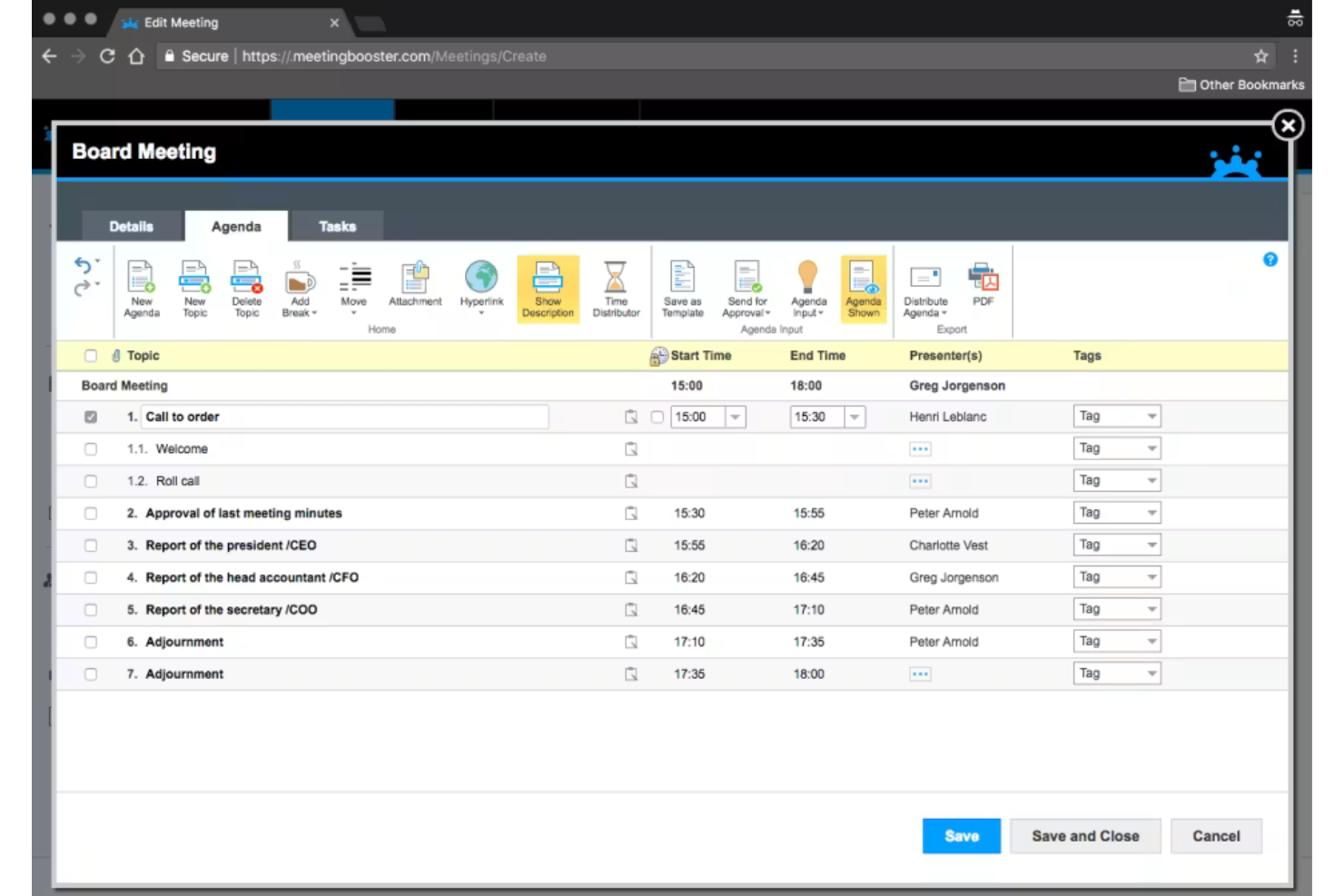 MeetingBooster screenshot - 10 beste software voor vergaderbeheer in 2026