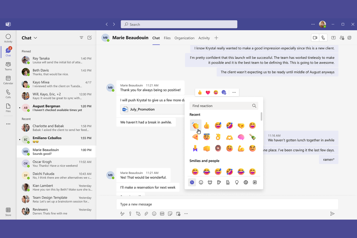 Microsoft Teams screenshot - 10 Beste tools voor interne communicatie in 2026