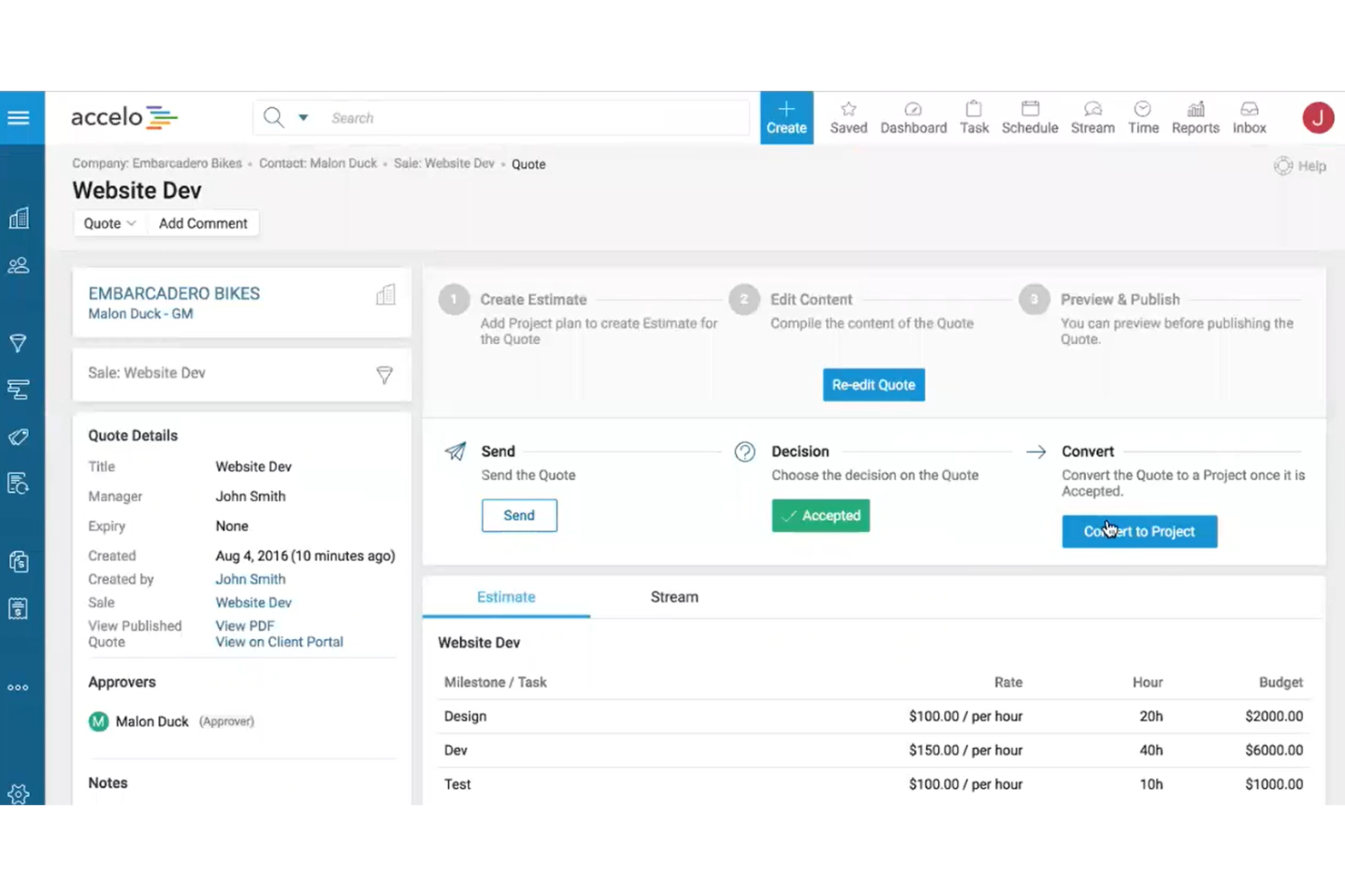 Accelo screenshot - 10 beste CRM-software voor professionele dienstverlening in 2026