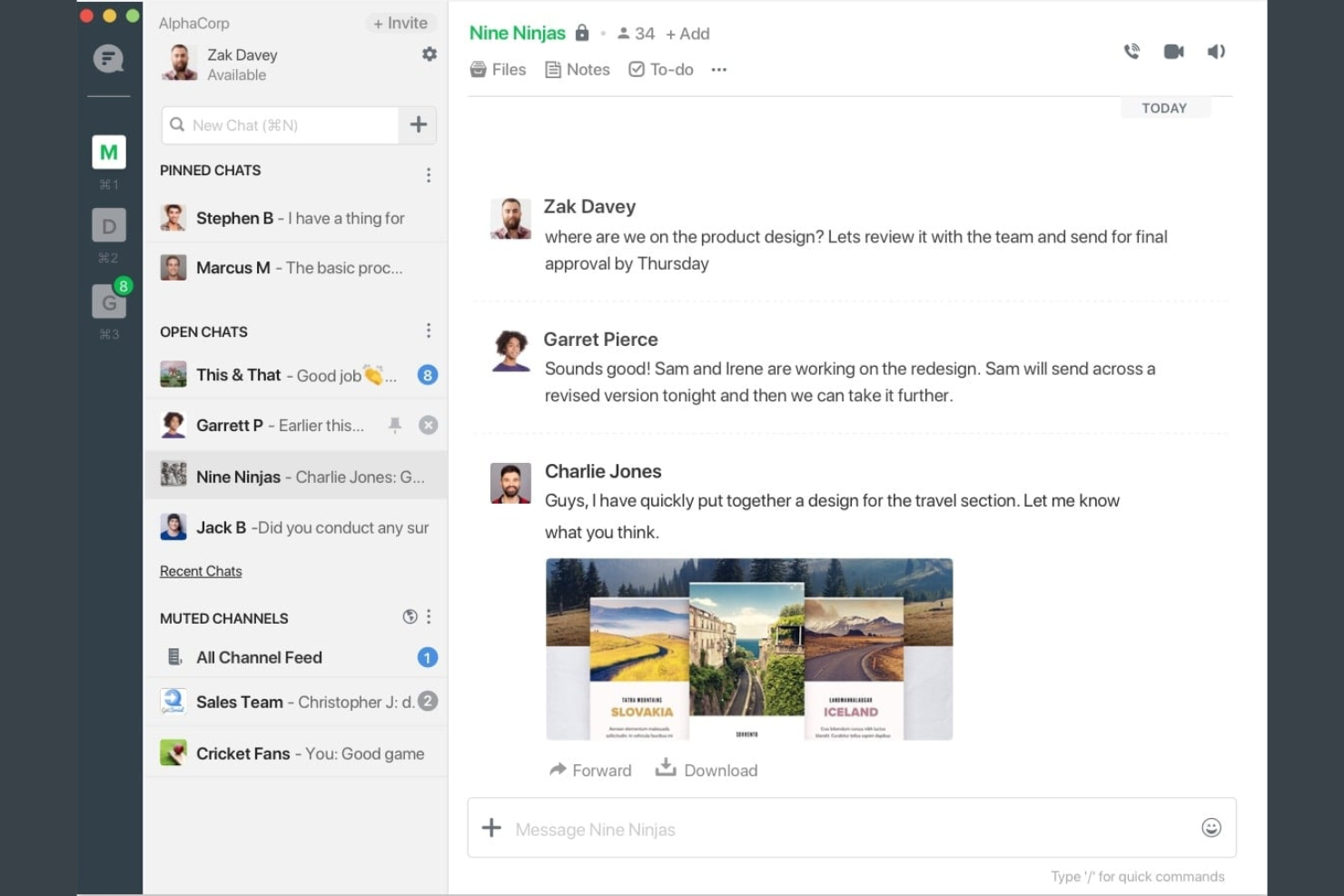 Flock screenshot - 10 Beste tools voor interne communicatie in 2026