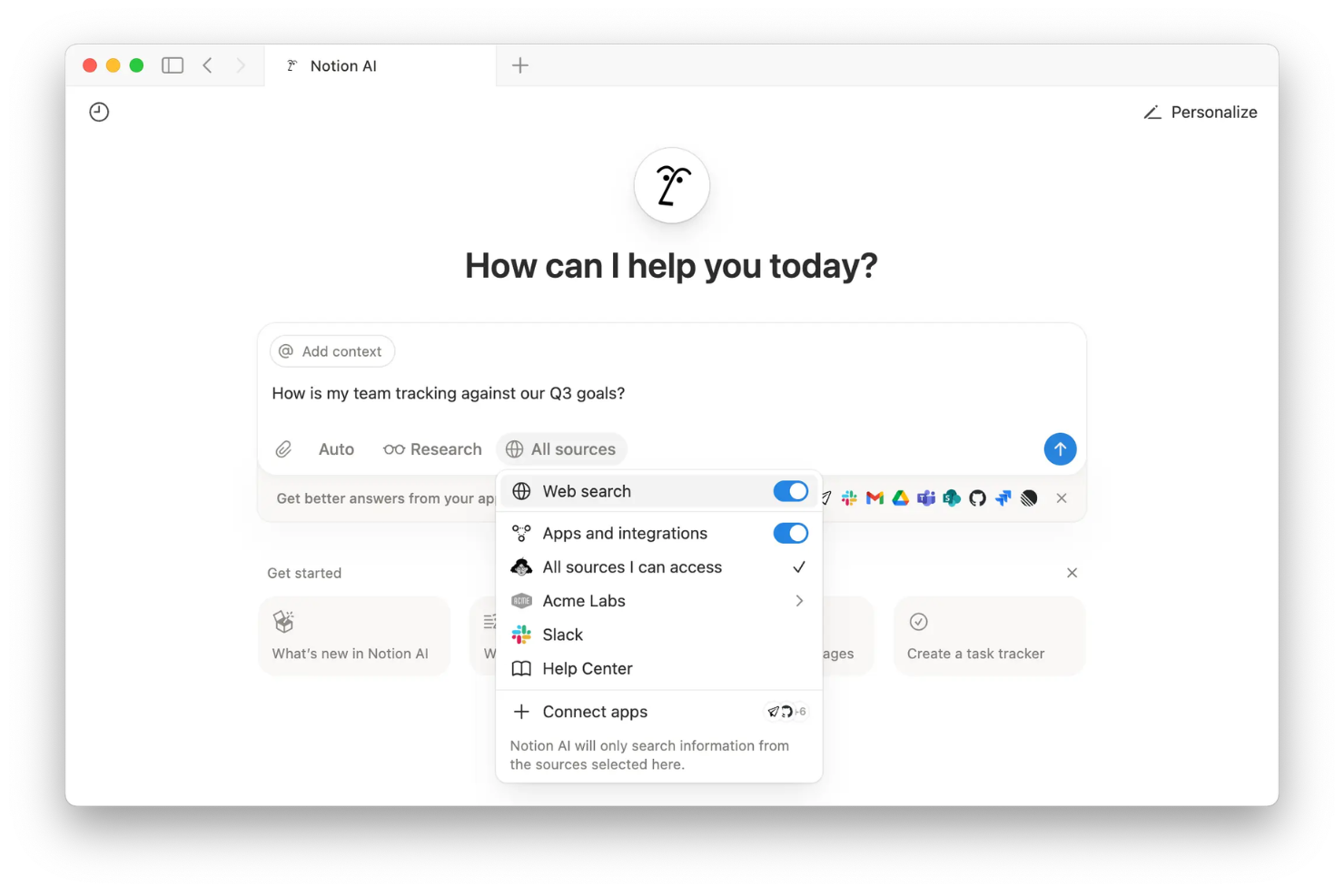 Notion AI screenshot - 18 Beste AI-software voor kennisbeheer in 2026