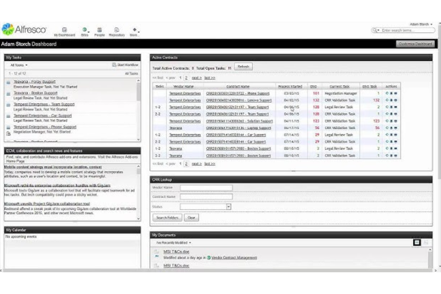 Hyland Alfresco screenshot - 19 beste gratis software voor documentversiebeheer in 2026
