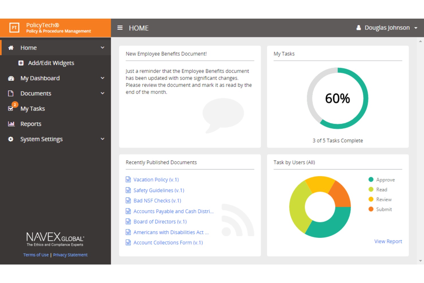 NAVEX screenshot - 10 beste software voor nalevingskalenders in 2026